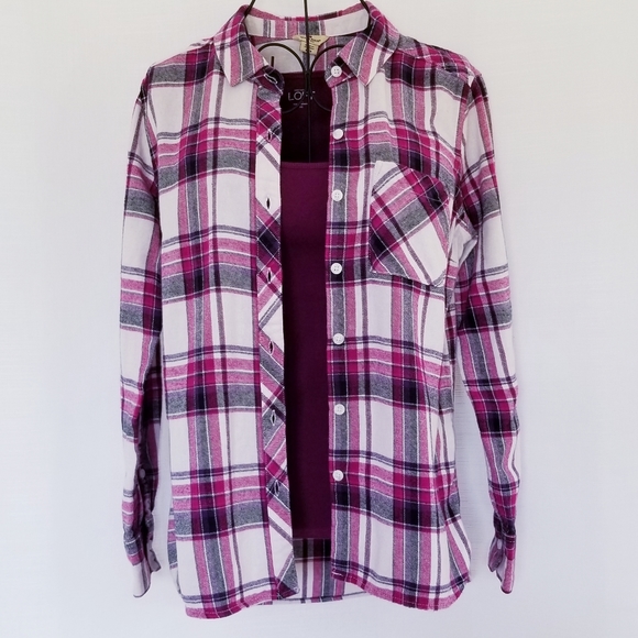Woolrich Pink/Purple Plaid Button Down Flannel - Picture 5 of 15